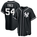 Vanessashop NY.Yankees #54 Max Fried Player Black Out Game Stitched Jerseys