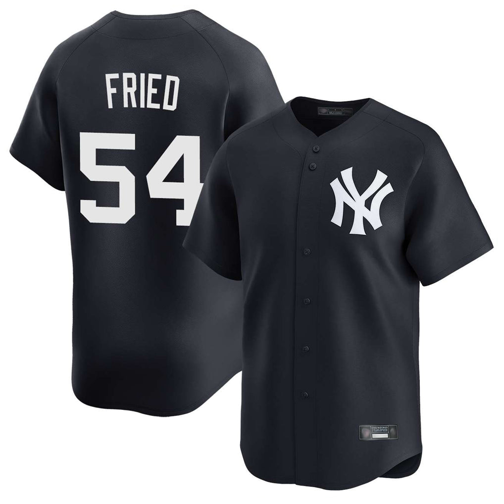 Vanessashop NY.Yankees #54 Max Fried Player Navy Limited Game Stitched Jerseys