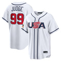 Vanessashop NY.Yankees #99 Aaron Judge Player White USA 2026 World Classic Limited Game Stitched Jerseys