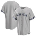 Vanessashop NY.Yankees Blank Player Gray Road Game Stitched Jerseys