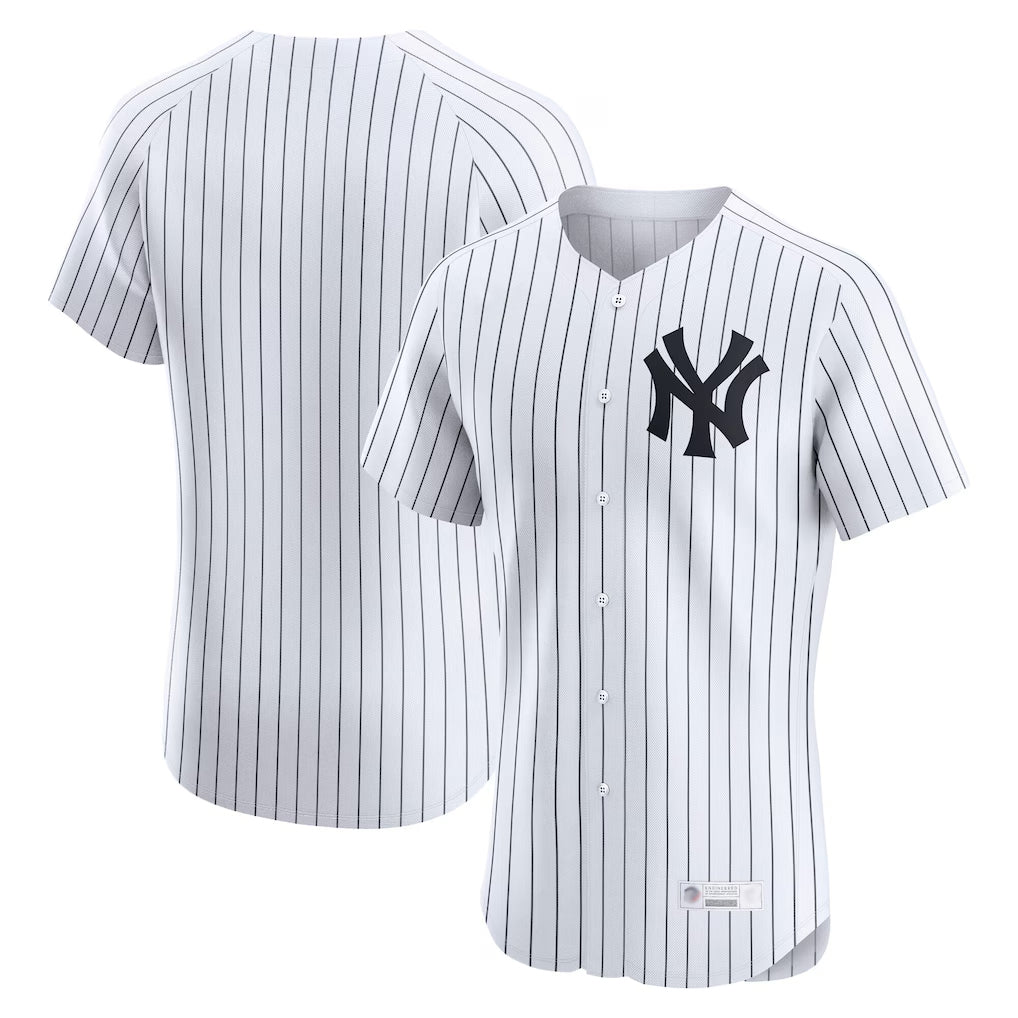 Vanessashop NY.Yankees Blank Player White Limited Elite Home Stitched Jerseys