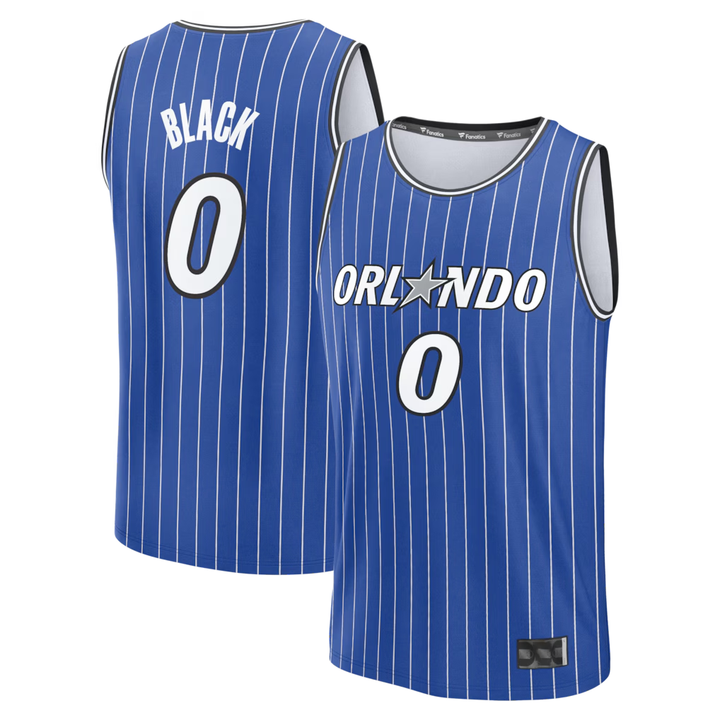 Vanessashop O.Magic #0 Anthony Black Royal Fast Break Replica Jerseys - Icon Edition