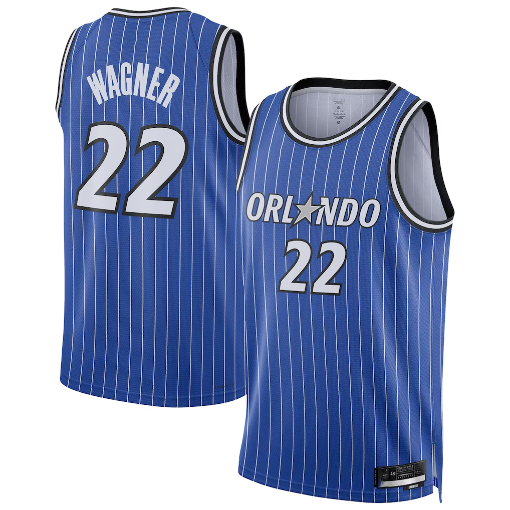 Vanessashop O.Magic #22 Franz Wagner Blue Swingman Player Jerseys - Icon Edition