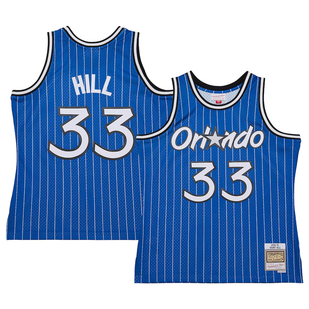 Vanessashop O.Magic #33 Grant Hill Mitchell & Ness Blue 200405 Hardwood Classics Swingman Jerseys