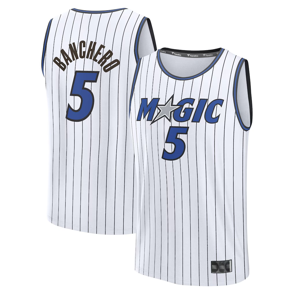 Vanessashop O.Magic #5 Paolo Banchero  White Fast Break Replica Player Jerseys - Association Edition