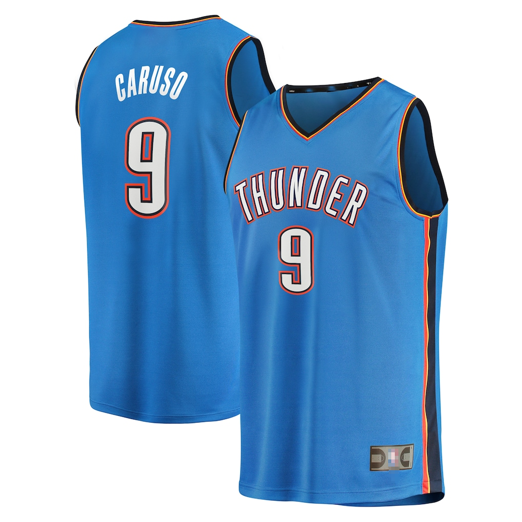 Vanessashop OC.Thunder #9 Alex Caruso Blue Fast Break Replica Player Stitched Jerseys - Icon Edition