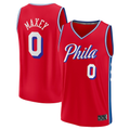 Vanessashop P.76ers #0 Tyrese Maxey  Red Fast Break Replica Player Jerseys - Statement Edition