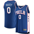 Vanessashop P.76ers #0 Tyrese Maxey  Royal Fast Break Replica Jerseys - Icon Edition