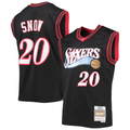 Vanessashop P.76ers #20 Eric Snow Mitchell & Ness Black 200001 Hardwood Classics Swingman Jerseys