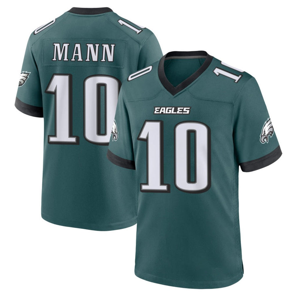 Vanessashop P.Eagles #10 Braden Mann Player Green Home Game Stitched Jerseys