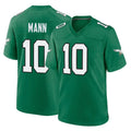 Vanessashop P.Eagles #10 Braden Mann Player Green Kelly Alternate Home Game Stitched Jerseys
