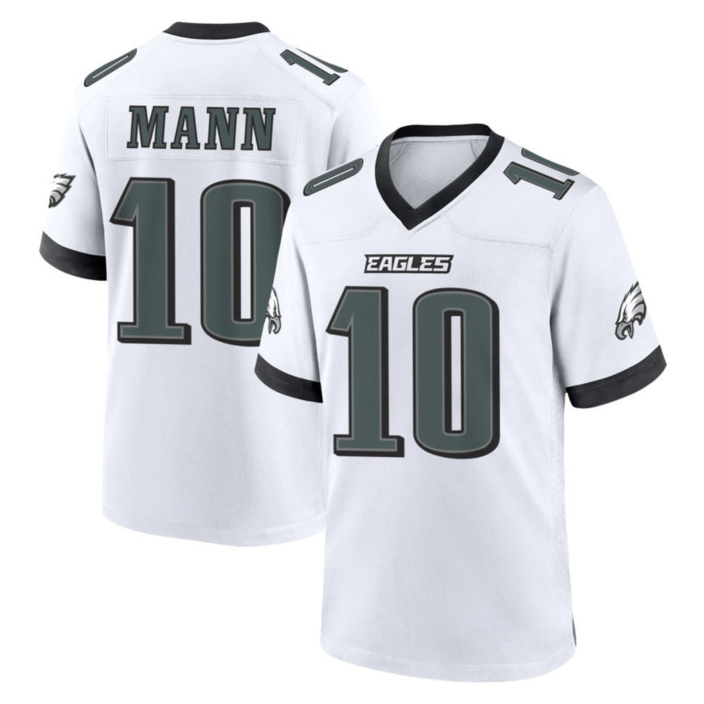 Vanessashop P.Eagles #10 Braden Mann Player White Game Home Stitched Jerseys
