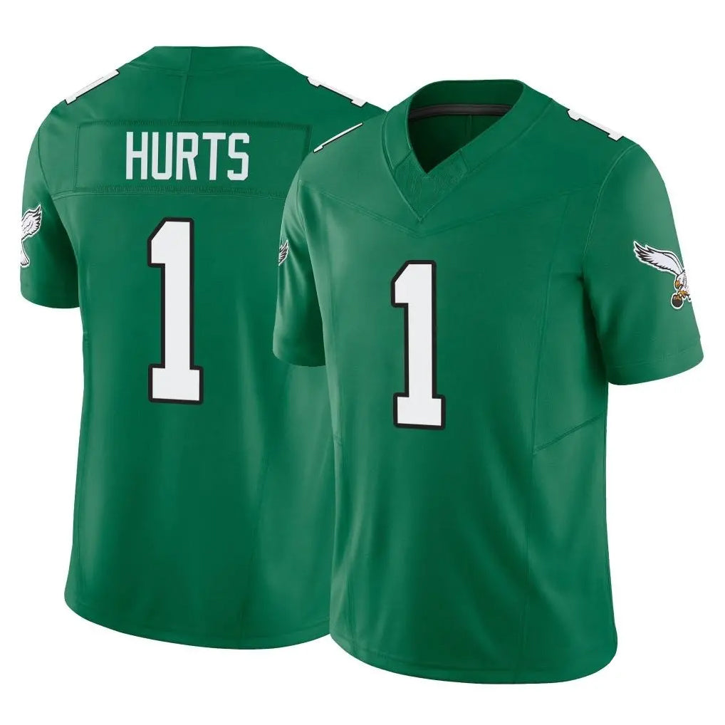 Vanessashop P.Eagles #1 Jalen Hurts Player Green Kelly Alternate Vapor F.U.S.E. Home Game Stitched Jerseys