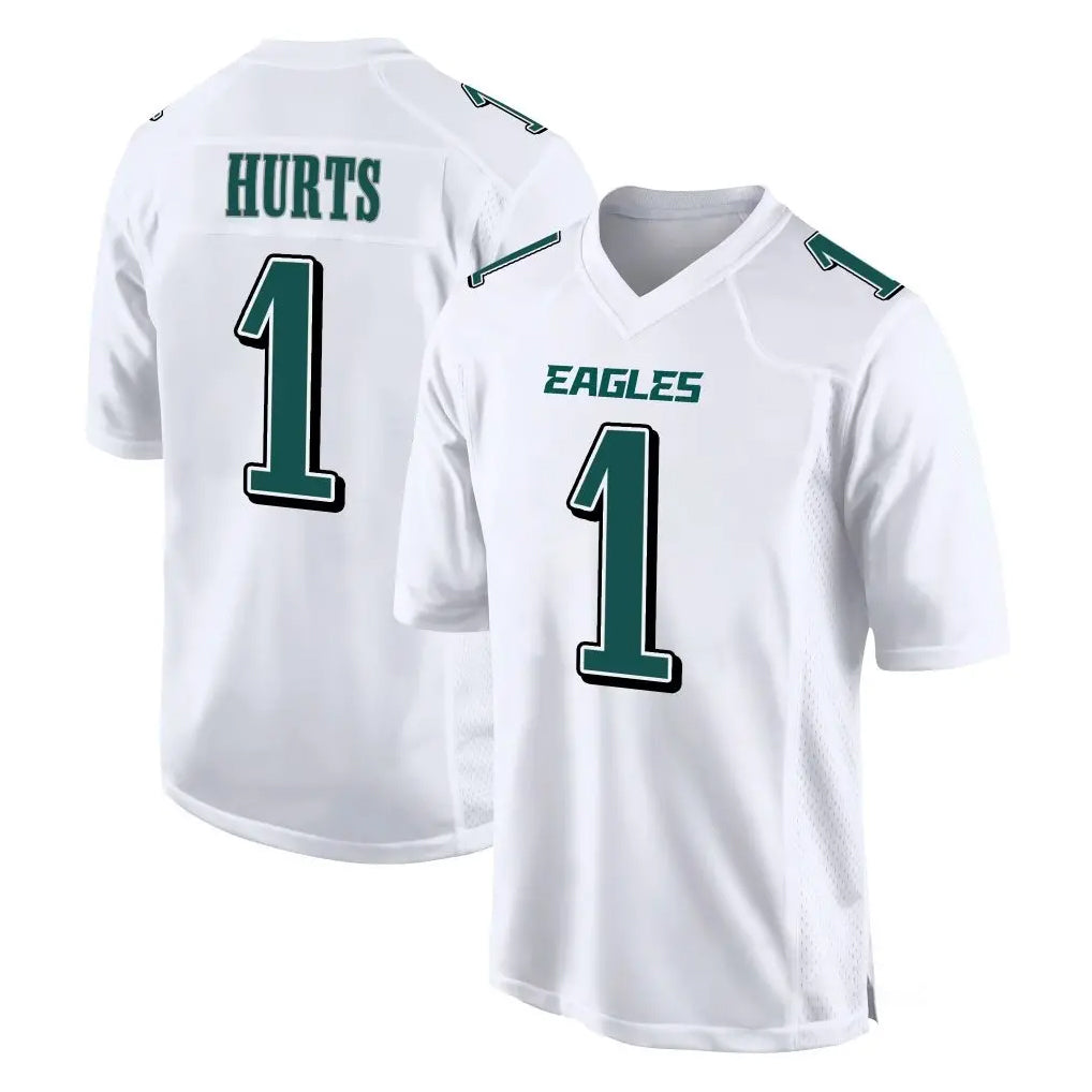 Vanessashop P.Eagles #1 Jalen Hurts Player White Tundra Fashion Home Game Stitched Jerseys