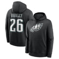 Vanessashop P.Eagles #26 Saquon Barkley Player Black Pullover Hoodies Home Game Stitched Jerseys