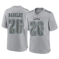 Vanessashop P.Eagles #26 Saquon Barkley Player Gray Atmosphere Fashion Home Game Stitched Jerseys
