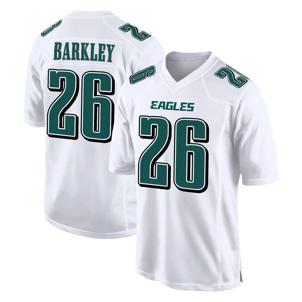 Vanessashop P.Eagles #26 Saquon Barkley Player White Tundra Fashion Home Game Stitched Jerseys