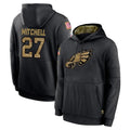 Vanessashop P.Eagles #27 Quinyon Mitchell Player Black Salute to Service Hoodies Limited Game Stitched Jerseys