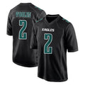 Vanessashop P.Eagles #2 Riq Woolen Player Carbon Black Fashion Home Game Stitched Jerseys