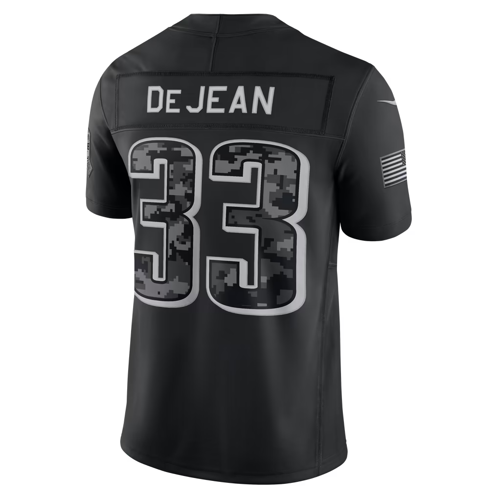 vanessashop  P.Eagles #33 Cooper DeJean Black 2026 Salute to Service Stitched Limited Jersey