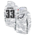 Vanessashop P.Eagles #33 Cooper DeJean Player Arctic Camo Salute to Service Pullover Hoodies Limited Game Stitched Jerseys