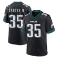 Vanessashop P.Eagles #35 Michael Carter II Player Black Game Home Stitched Jerseys