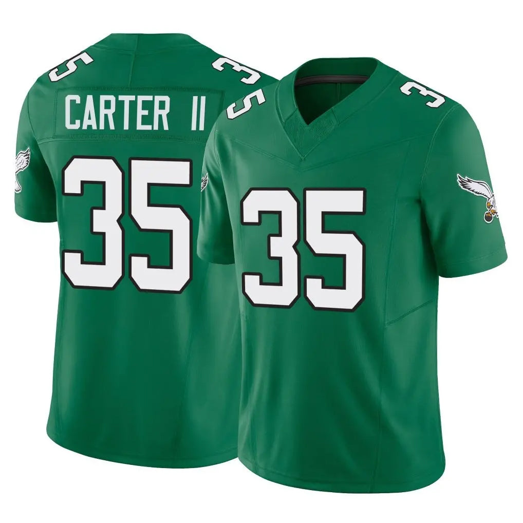 Vanessashop P.Eagles #35 Michael Carter II Player Green Kelly Alternate Vapor F.U.S.E. Home Game Stitched Jerseys