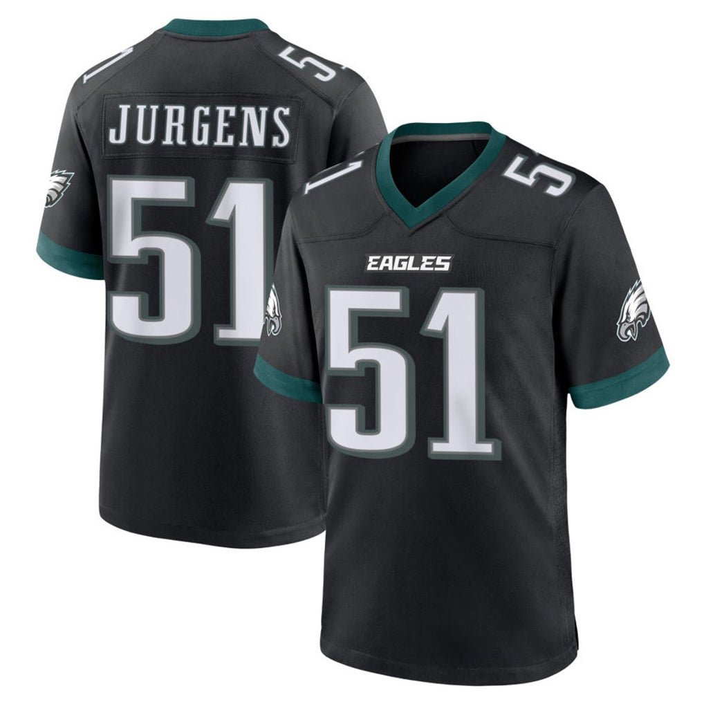 Vanessashop P.Eagles #51 Cam Jurgens Player Black Game Home Stitched Jerseys