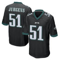 Vanessashop P.Eagles #51 Cam Jurgens Player Black Home Game Stitched Jerseys
