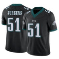 Vanessashop P.Eagles #51 Cam Jurgens Player Black Limited Vapor F.U.S.E. Home Game Stitched Jerseys