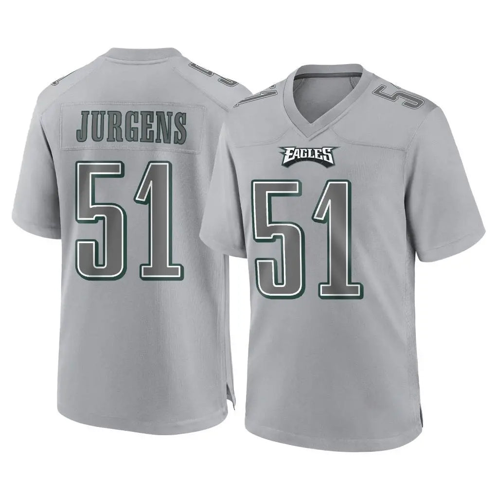 Vanessashop P.Eagles #51 Cam Jurgens Player Gray Atmosphere Fashion Home Game Stitched Jerseys