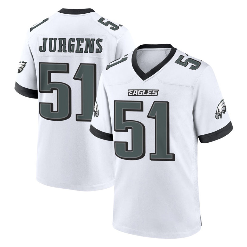Vanessashop P.Eagles #51 Cam Jurgens Player White Game Home Stitched Jerseys