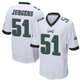 Vanessashop P.Eagles #51 Cam Jurgens Player White Home Game Stitched Jerseys