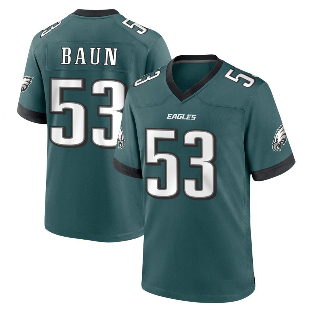Vanessashop P.Eagles #53 Zack Baun Player Green Home Game Stitched Jerseys