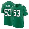 Vanessashop P.Eagles #53 Zack Baun Player Green Kelly Alternate Home Game Stitched Jerseys