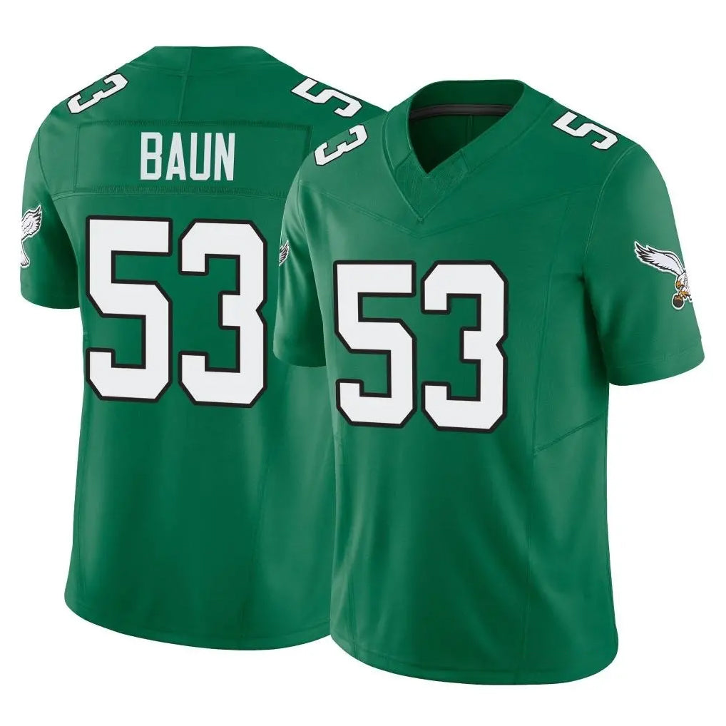 Vanessashop P.Eagles #53 Zack Baun Player Green Kelly Alternate Vapor F.U.S.E. Home Game Stitched Jerseys