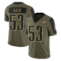 Vanessashop P.Eagles #53 Zack Baun Player Olive Salute To Service Limited Game Stitched Jerseys