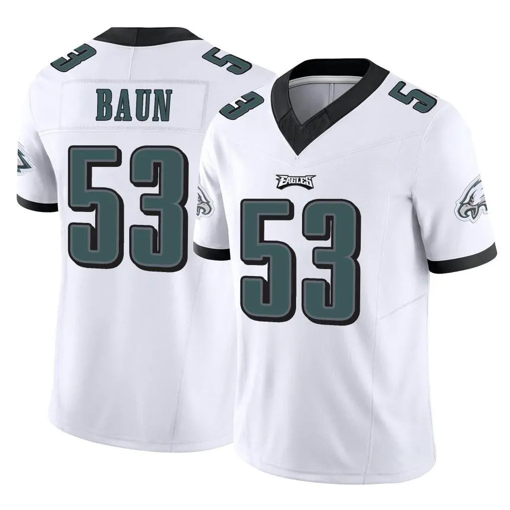 Vanessashop P.Eagles #53 Zack Baun Player White Limited Vapor F.U.S.E. Home Game Stitched Jerseys