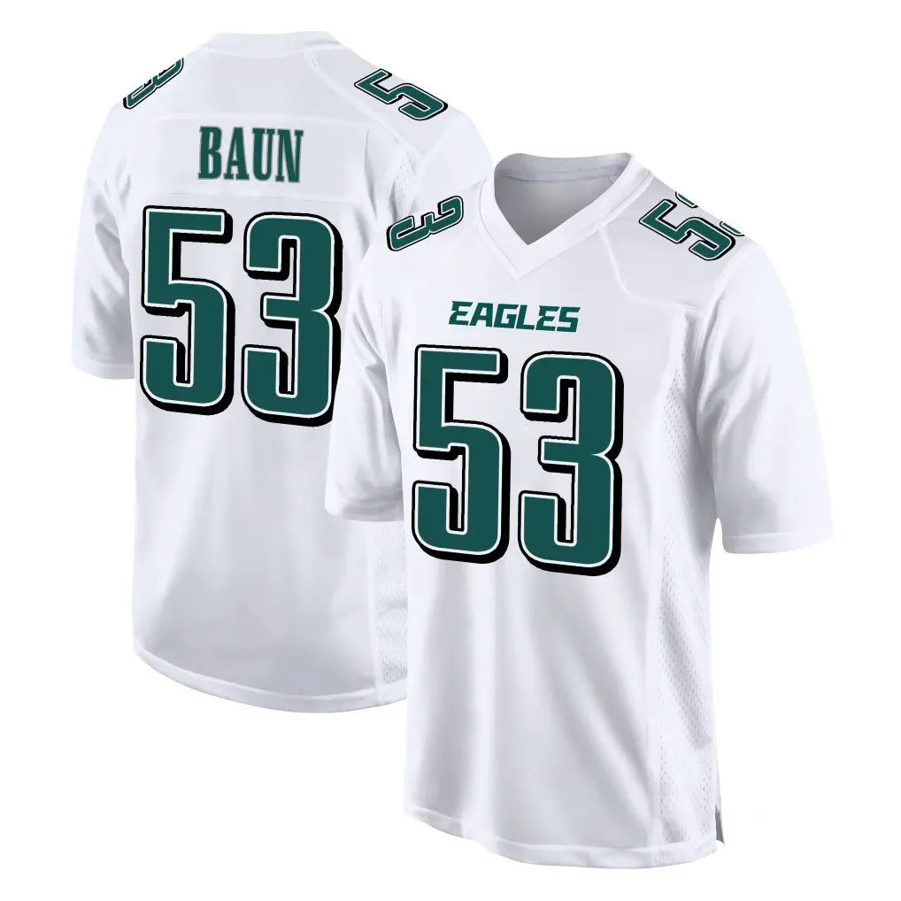 Vanessashop P.Eagles #53 Zack Baun Player White Tundra Fashion Home Game Stitched Jerseys