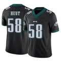 Vanessashop P.Eagles #58 Jalyx Hunt Player Black Limited Vapor F.U.S.E. Home Game Stitched Jerseys