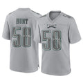 Vanessashop P.Eagles #58 Jalyx Hunt Player Gray Atmosphere Fashion Home Game Stitched Jerseys