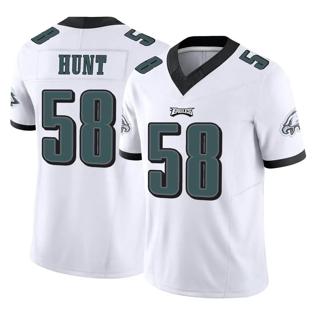 Vanessashop P.Eagles #58 Jalyx Hunt Player White Limited Vapor F.U.S.E. Home Game Stitched Jerseys