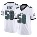 Vanessashop P.Eagles #58 Jalyx Hunt Player White Limited Vapor F.U.S.E. Home Game Stitched Jerseys
