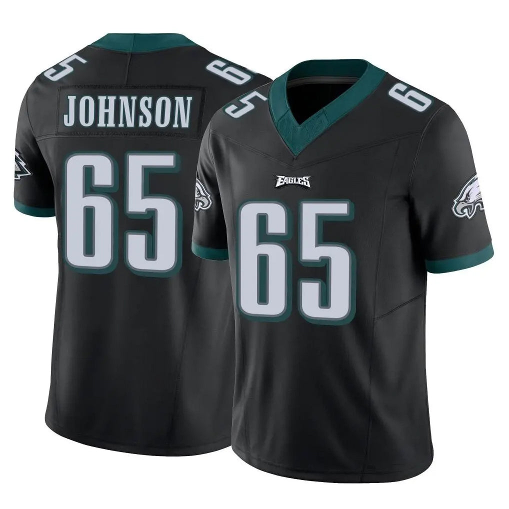 Vanessashop P.Eagles #65 Lane Johnson Player Black Limited Vapor F.U.S.E. Home Game Stitched Jerseys