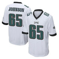 Vanessashop P.Eagles #65 Lane Johnson Player White Home Game Stitched Jerseys