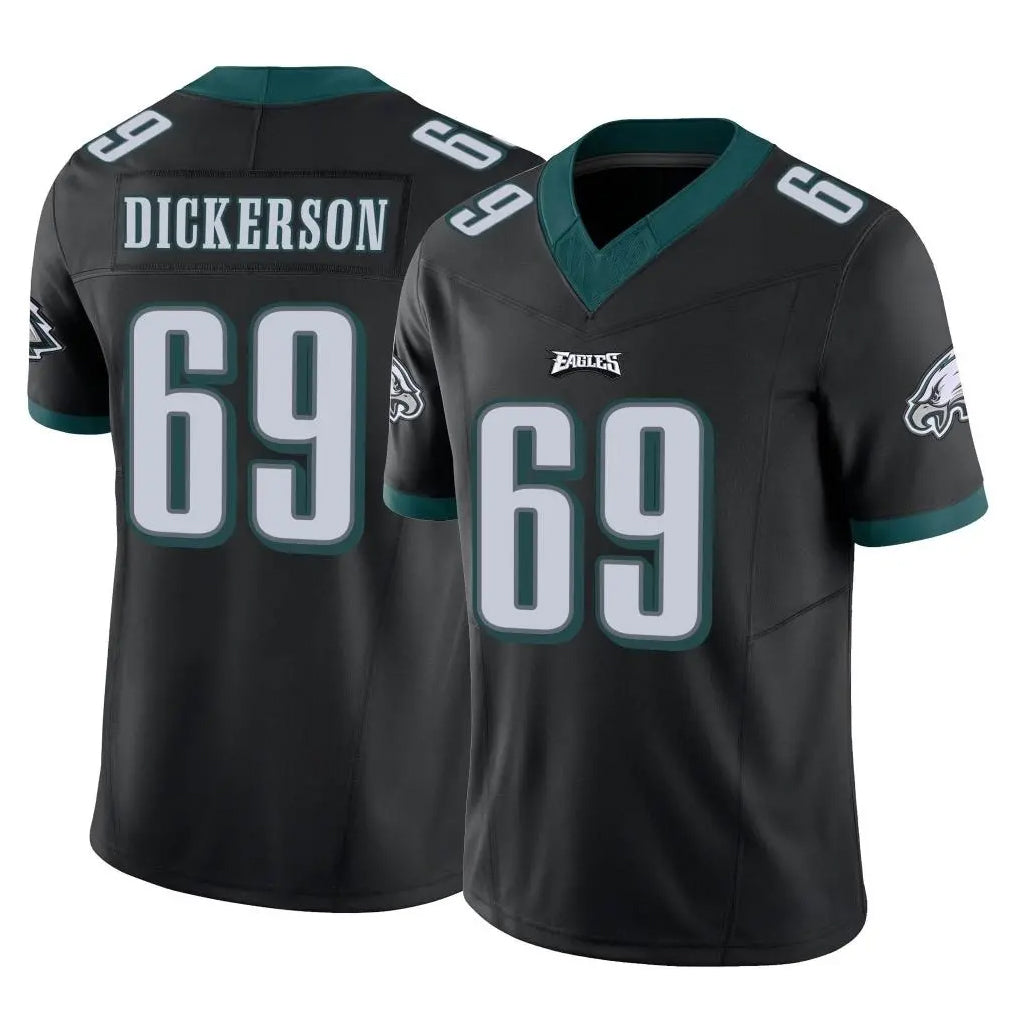 Vanessashop P.Eagles #69 Landon Dickerson Player Black Limited Vapor F.U.S.E. Home Game Stitched Jerseys