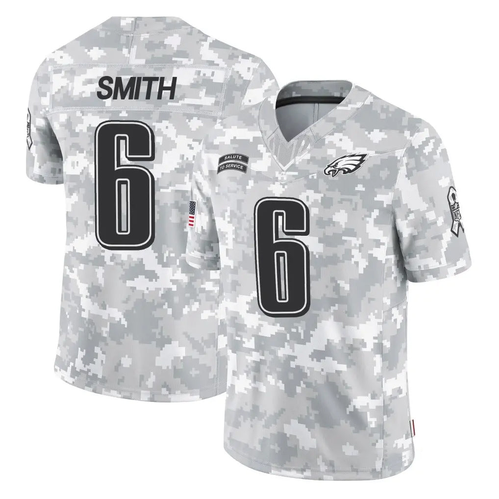 Vanessashop P.Eagles #6 DeVonta Smith Player Arctic Camo Salute to Service Limited Game Stitched Jerseys