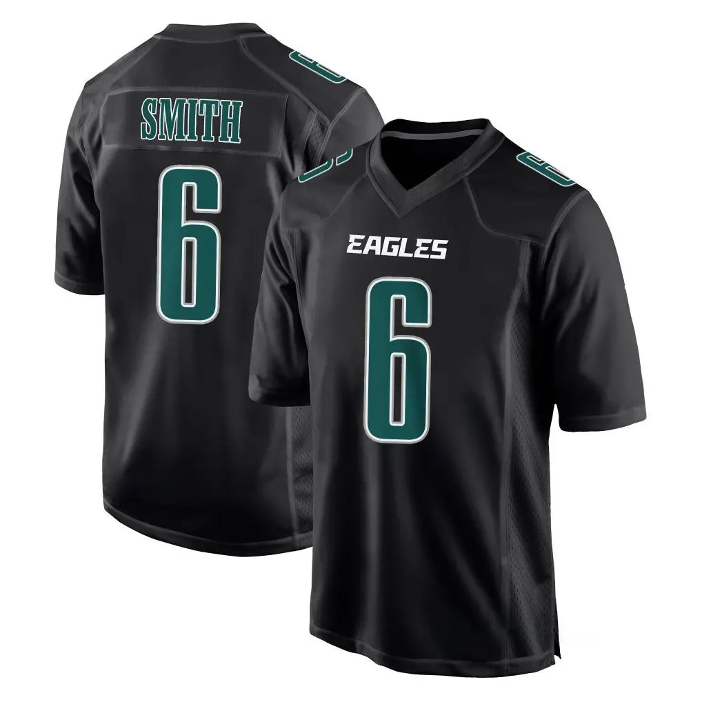 Vanessashop P.Eagles #6 DeVonta Smith Player Carbon Black Fashion Home Game Stitched Jerseys