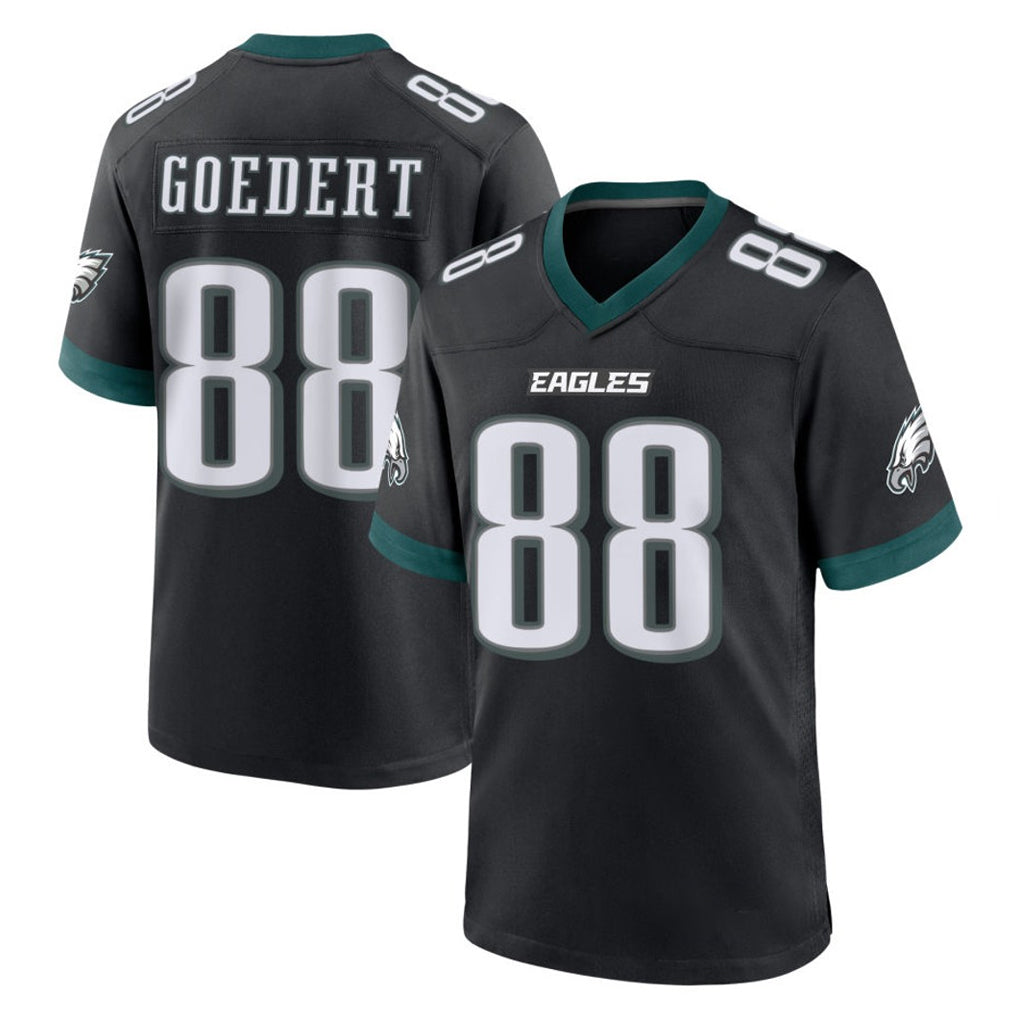 Vanessashop P.Eagles #88 Dallas Goedert Player Black Game Home Stitched Jerseys