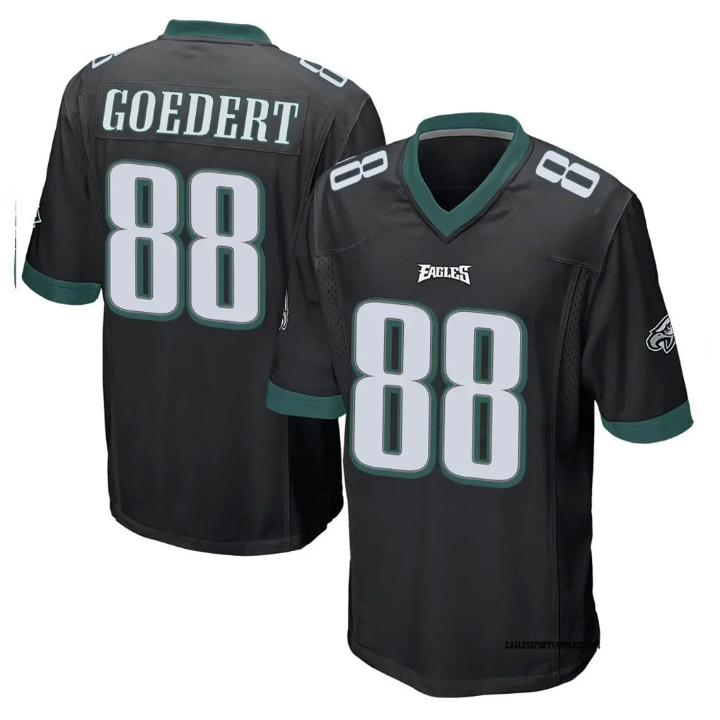 Vanessashop P.Eagles #88 Dallas Goedert Player Black Home Game Stitched Jerseys